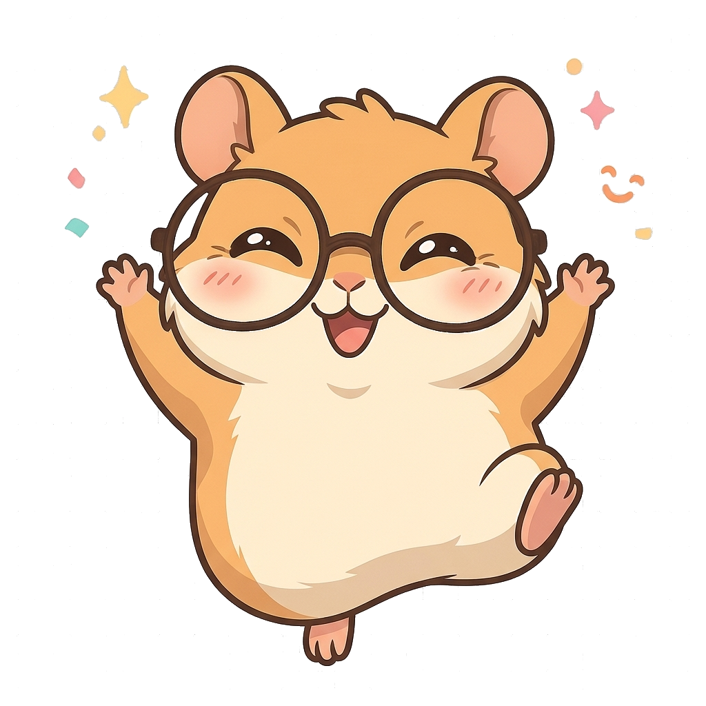 Hamster jubelt — die Befreiung