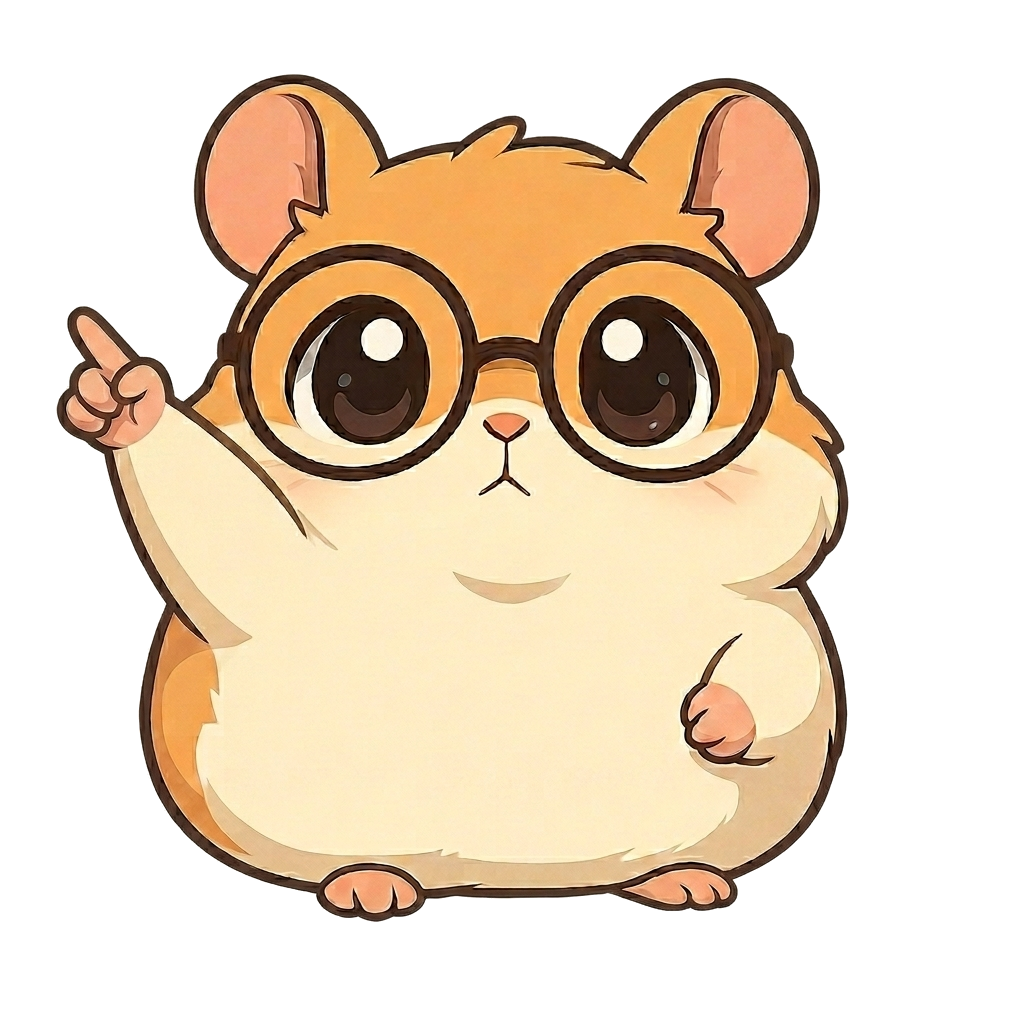 Hamster zeigt, was eine Stunde bedeutet